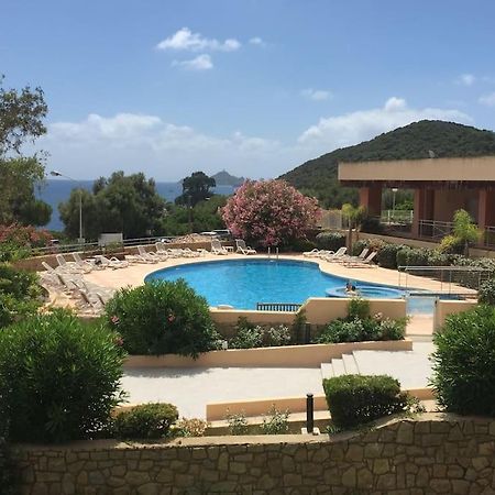 F2 Vue Mer Dans Residence Avec Piscine Ajaccio  Exterior foto